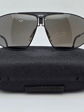 Zeiss CE Scopz Mod 7920-100 Black Frame Grey Polarized Lens Aviator Sunglasses